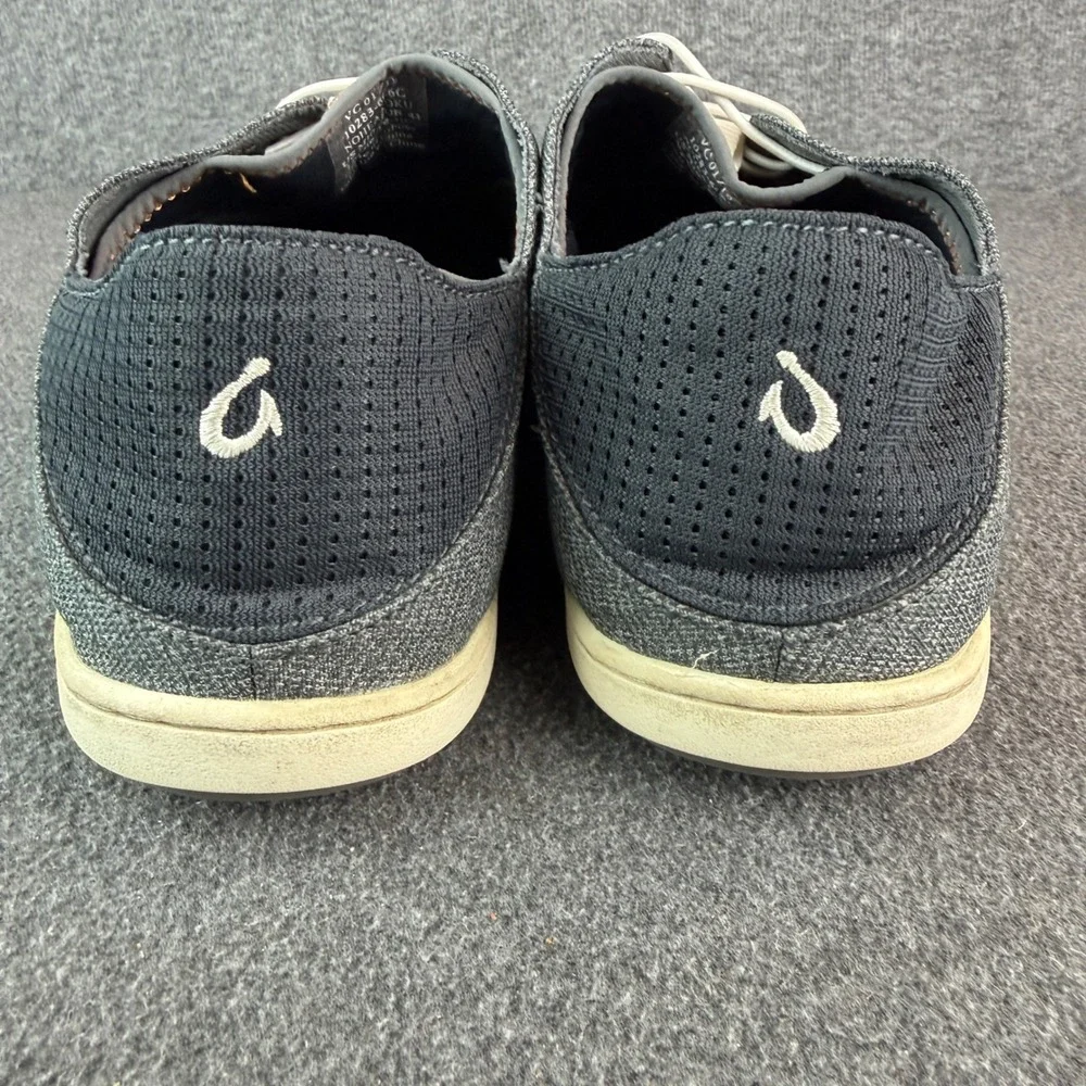 OluKai Nohea Moku Navy Blue Mesh Canvas Boat Shoes Mens 10